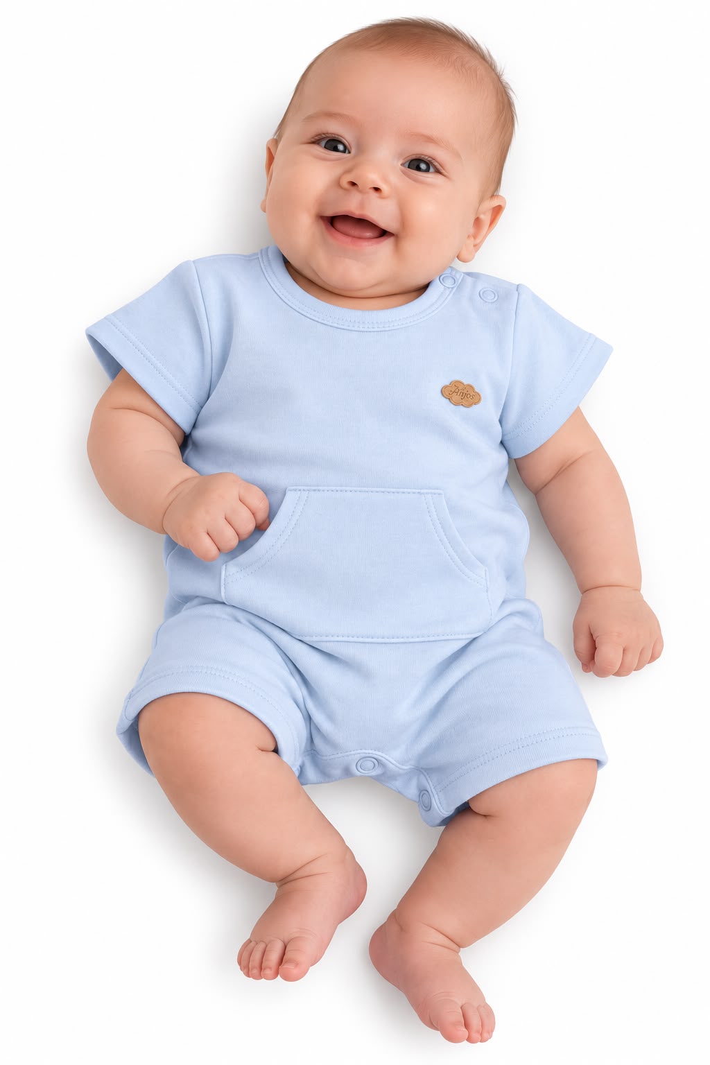 Macacão Curto Suedine - ANJOS BABY