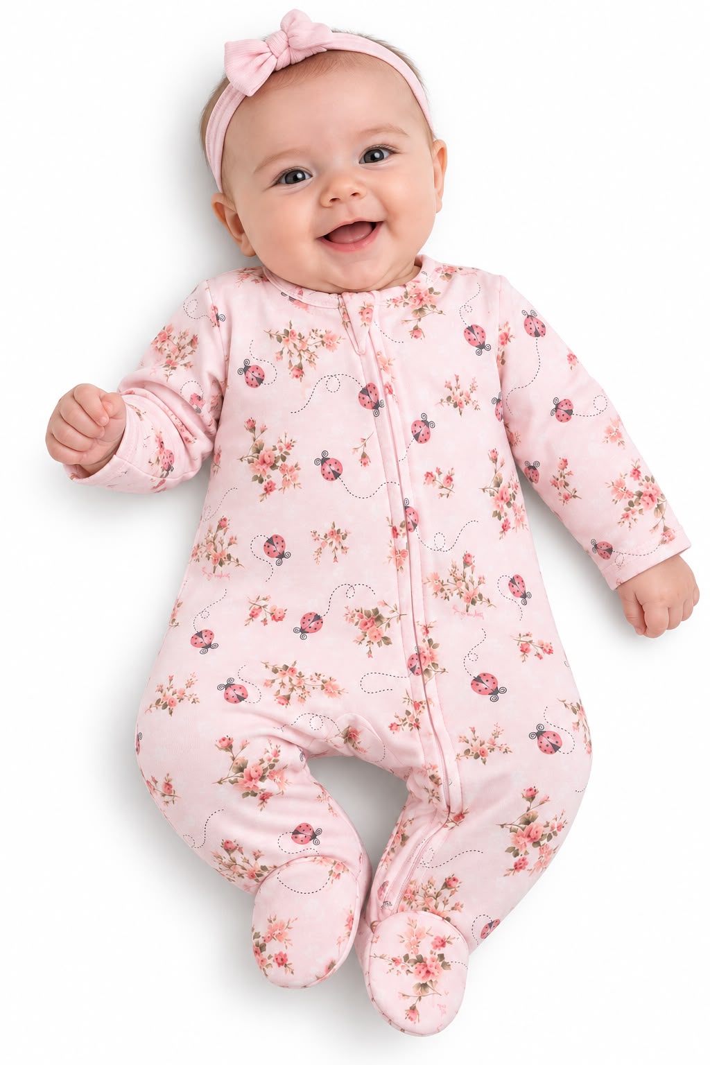Macacão Ziper Suedine - ANJOS BABY