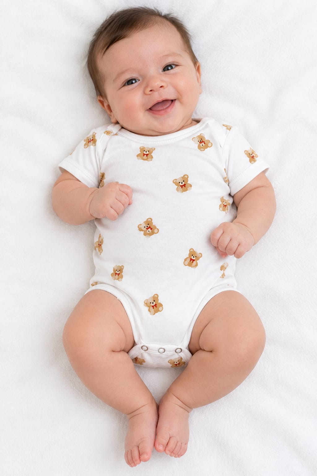 Body Manga Curta Urso - BABY CHIC