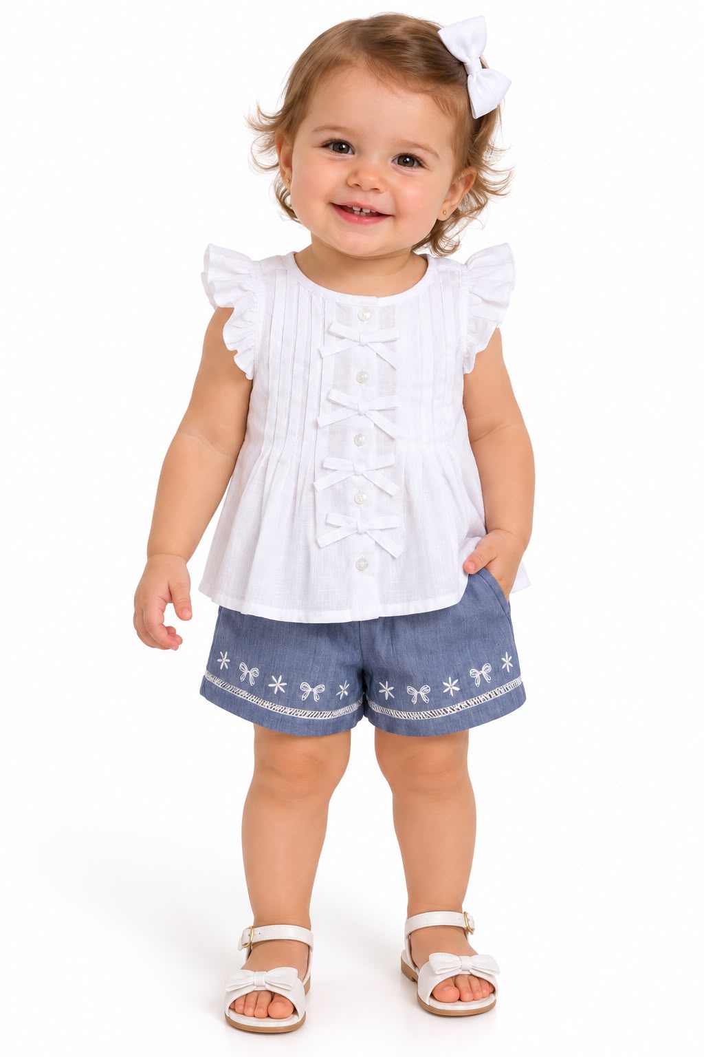 Conjunto Blusa e Short Linho - ANJOS BABY