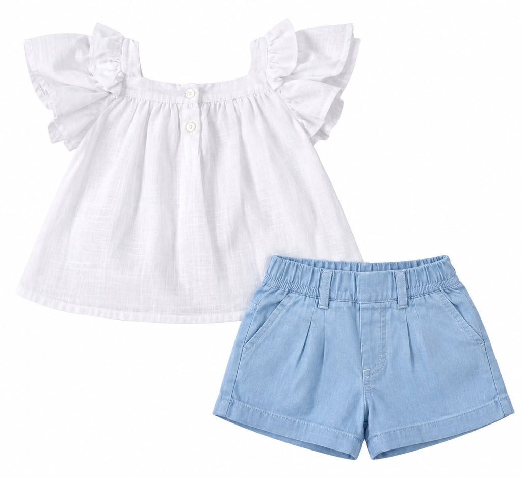 Conjunto Blusa e Short Linho - ANJOS BABY