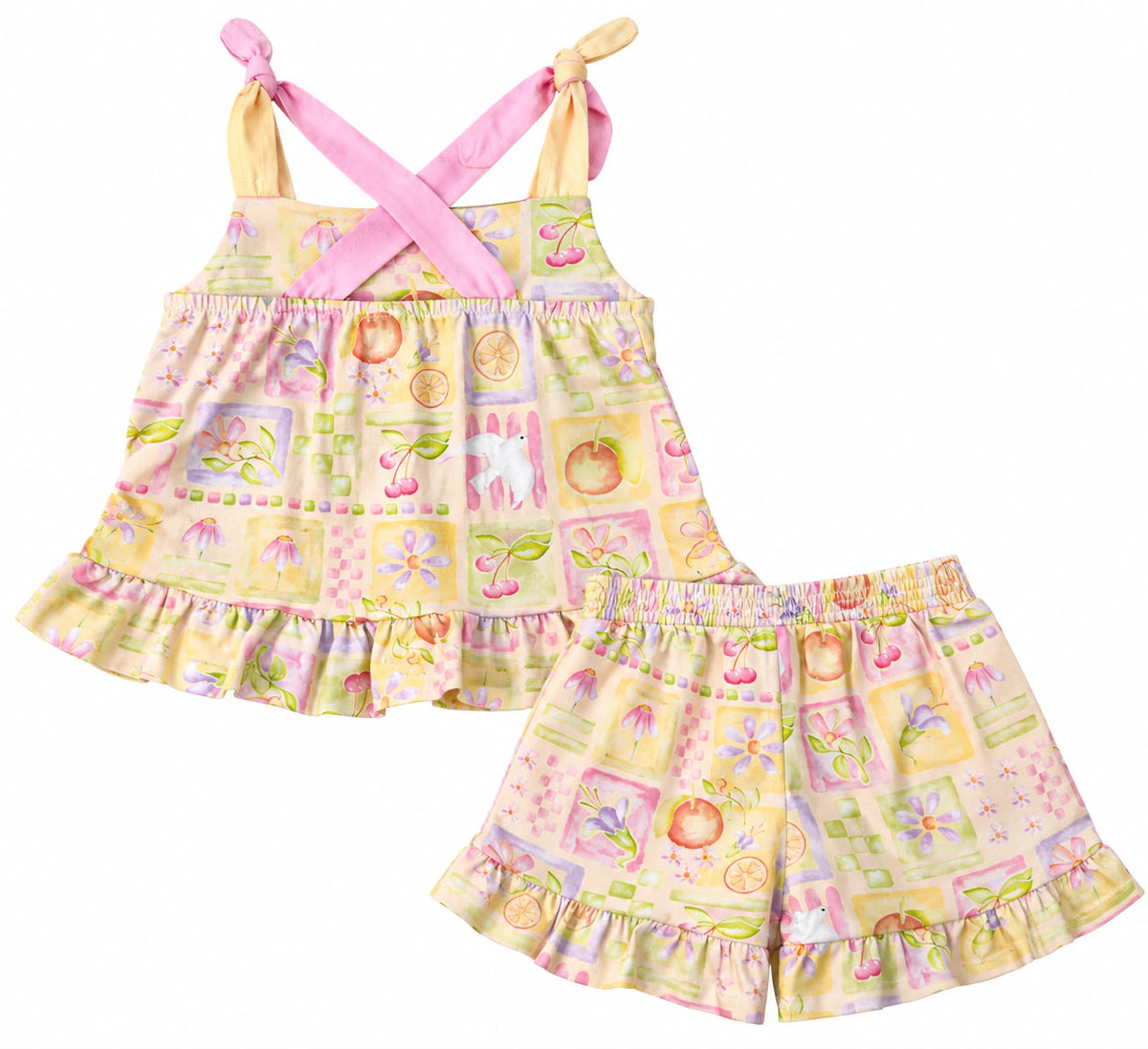 Conjunto Blusa e Short Malha Cotton - ANJOS BABY