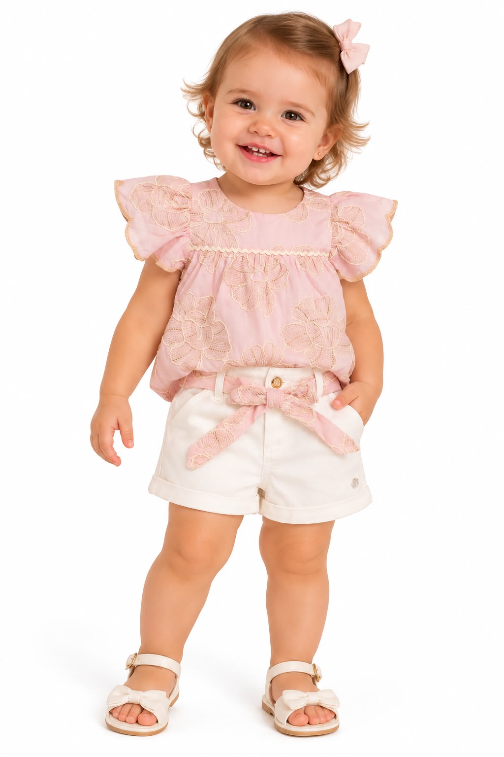 Conjunto Blusa e Short em Linho - ANJOS BABY