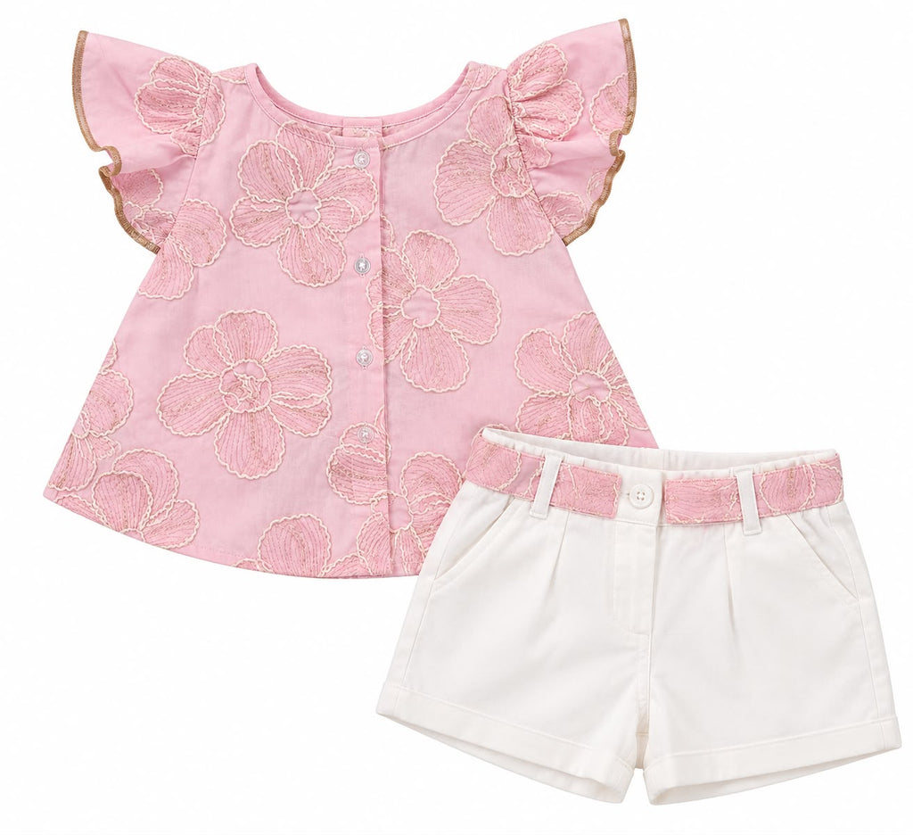 Conjunto Blusa e Short em Linho - ANJOS BABY