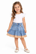 Saia Jeans com Renda - ANIMÊ