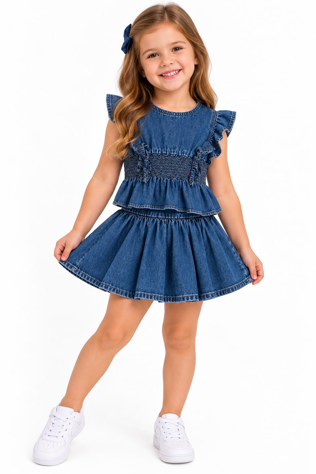 Conjunto Blusa e Short Jeans - MALAGAH