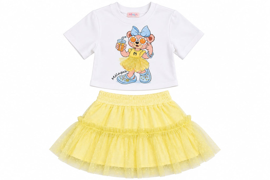 Conjunto Blusa Malha e saia Tule - MALAGAH