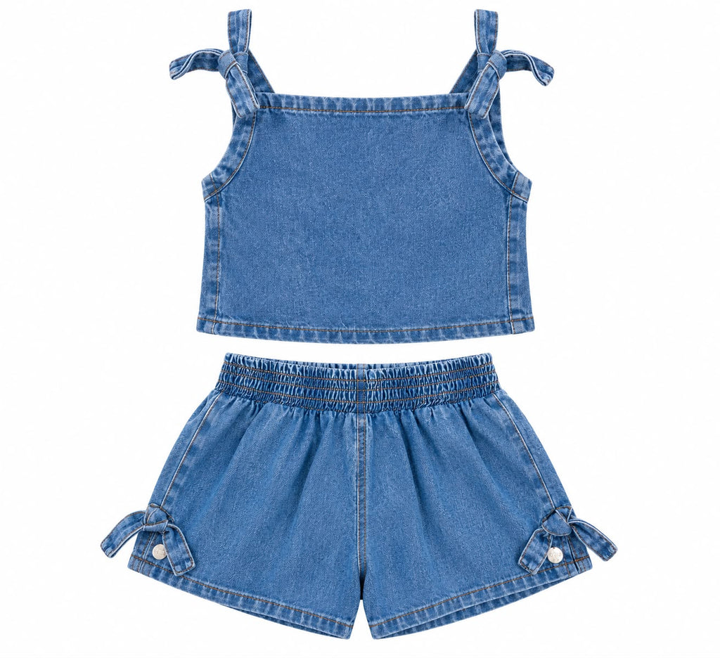 Conjunto Blusa e Short Jeans - MALAGAH