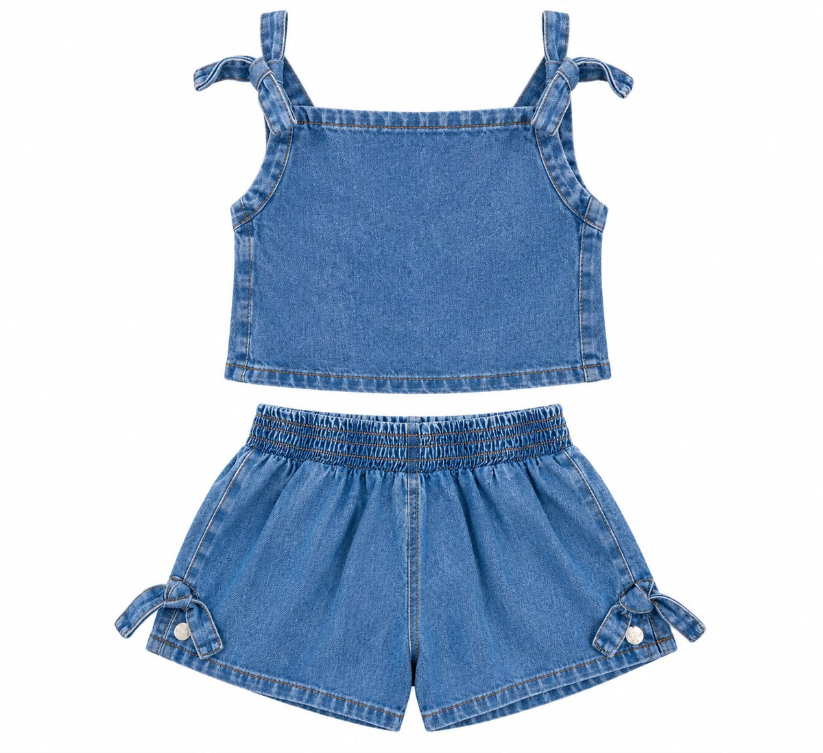 Conjunto Blusa e Short Jeans - MALAGAH