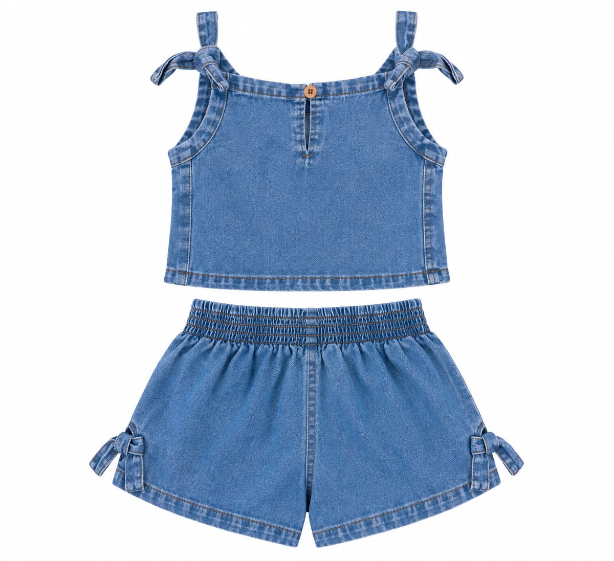 Conjunto Blusa e Short Jeans - MALAGAH