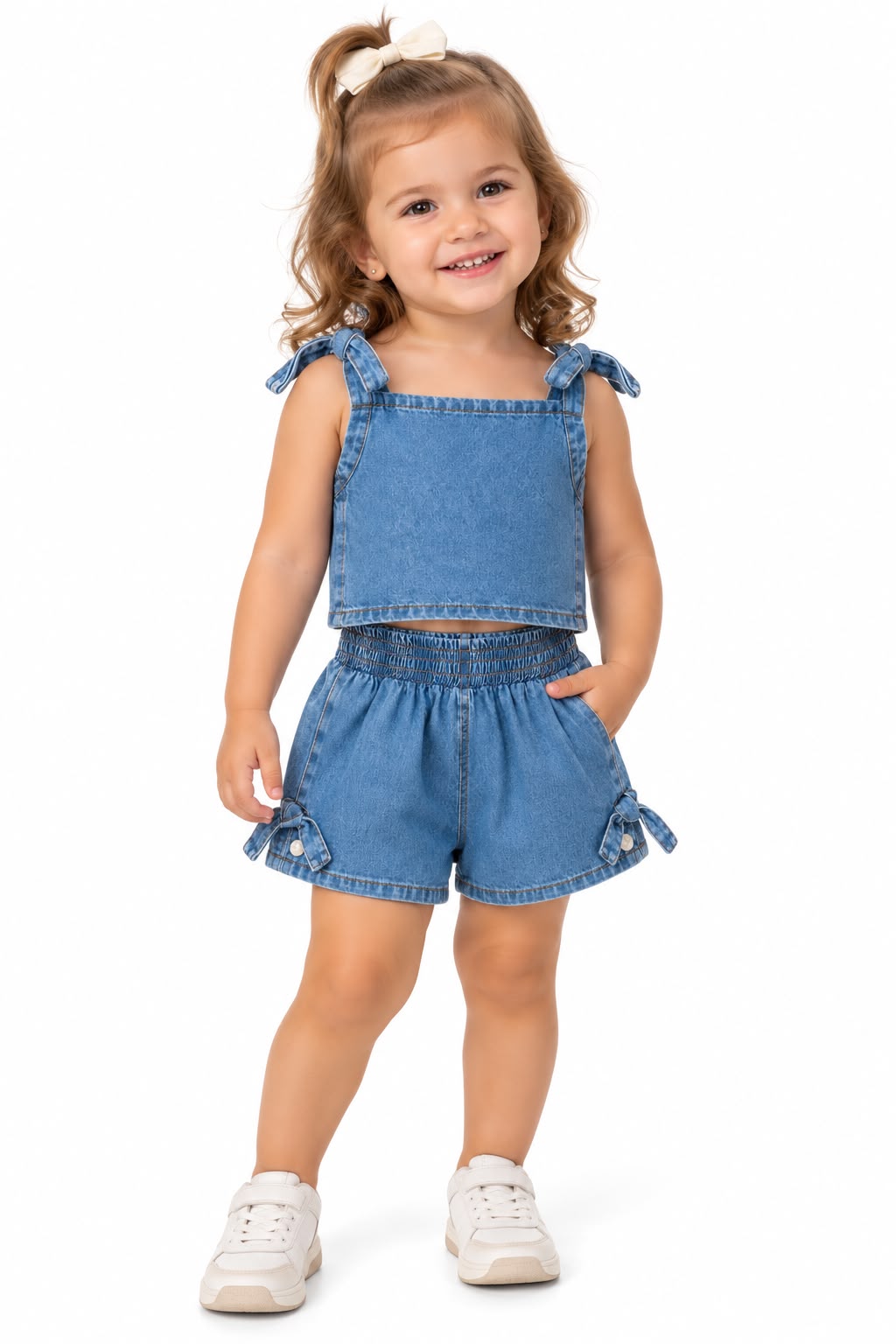 Conjunto Blusa e Short Jeans - MALAGAH