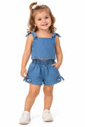 Conjunto Blusa e Short Jeans - MALAGAH