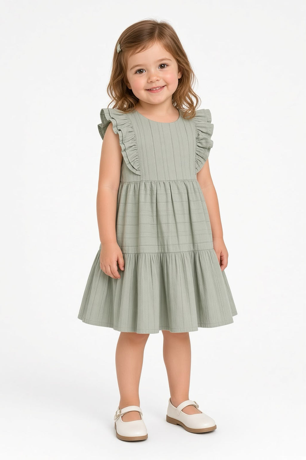 Vestido Linho Maquinetado - ANJOS BABY