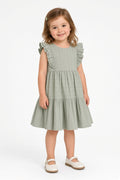 Vestido Linho Maquinetado - ANJOS BABY
