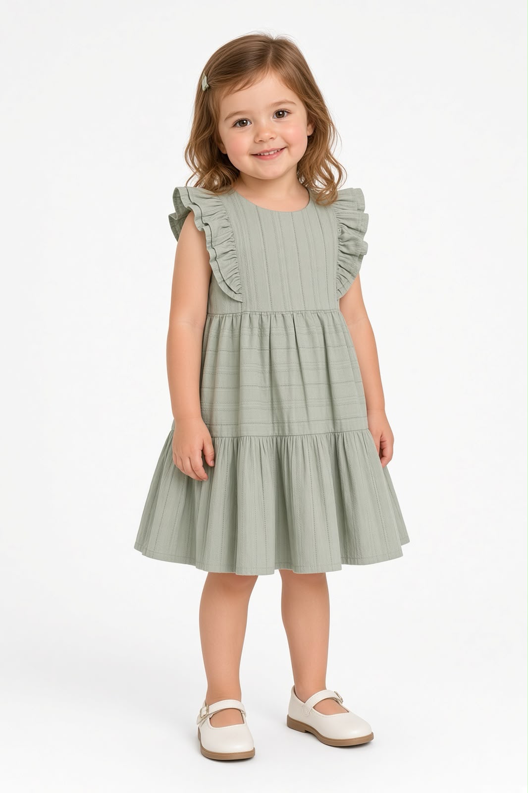 Vestido Linho Maquinetado - ANJOS BABY