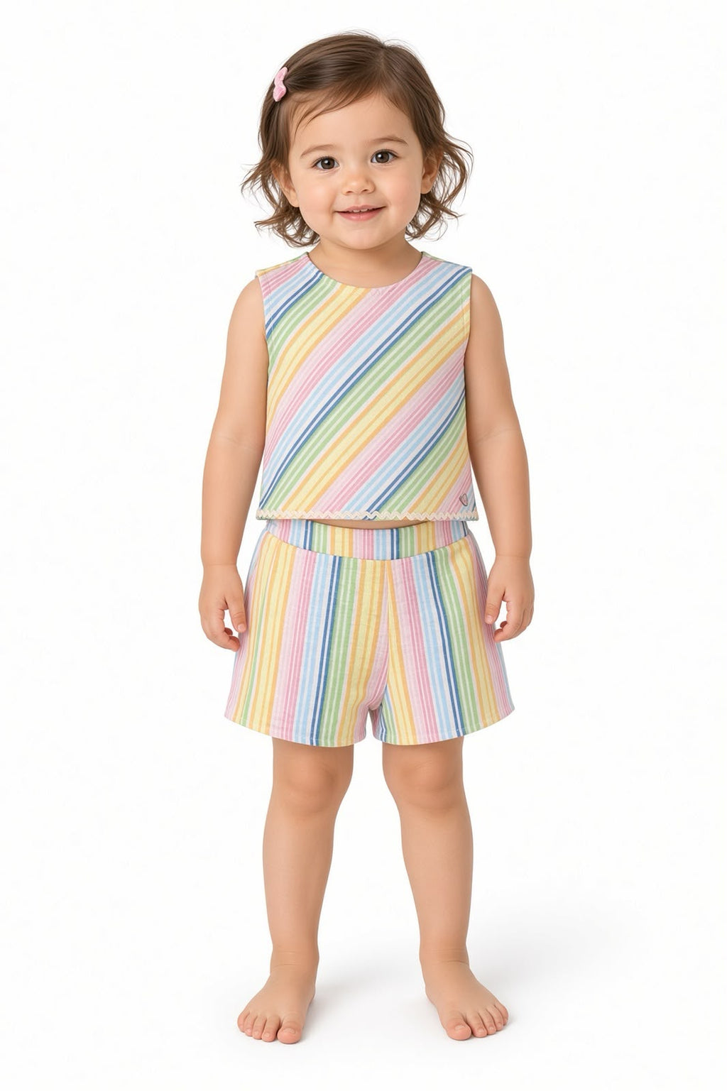 Conjunto Linho Listrado Colorido - MALAGAH