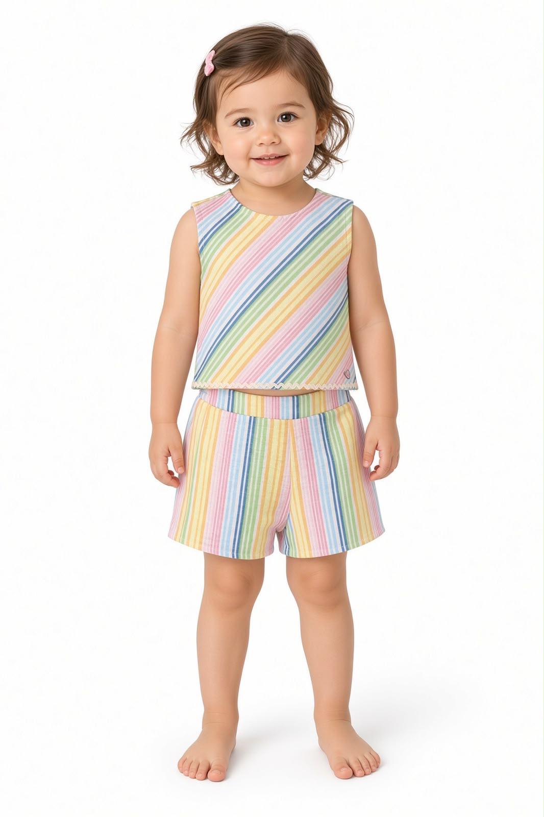 Conjunto Linho Listrado Colorido - MALAGAH