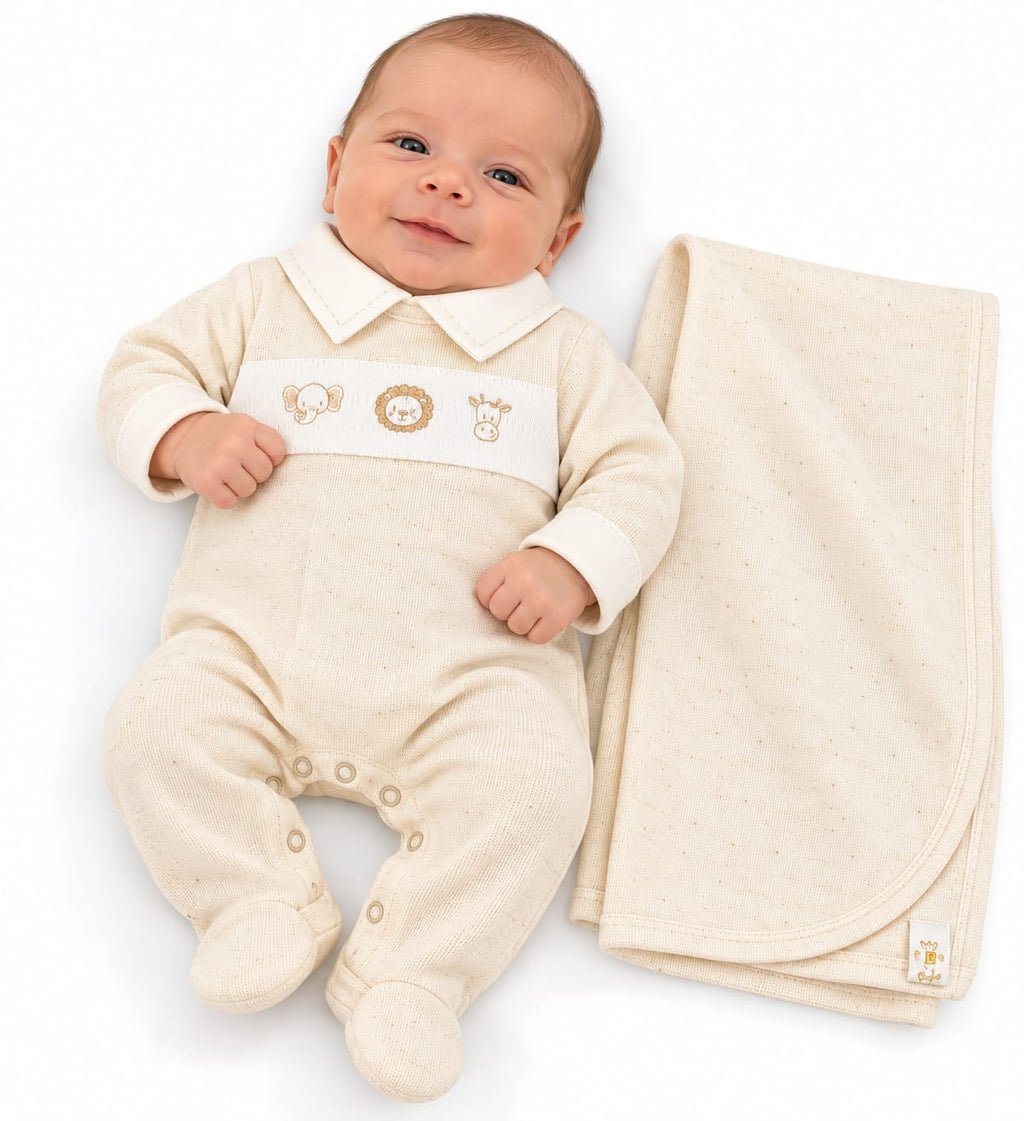 Kit Macacão Malha Tricot Tam RN - ANJOS BABY
