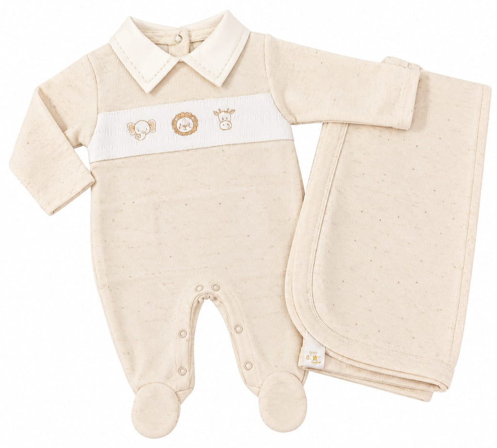Kit Macacão Malha Tricot Tam RN - ANJOS BABY