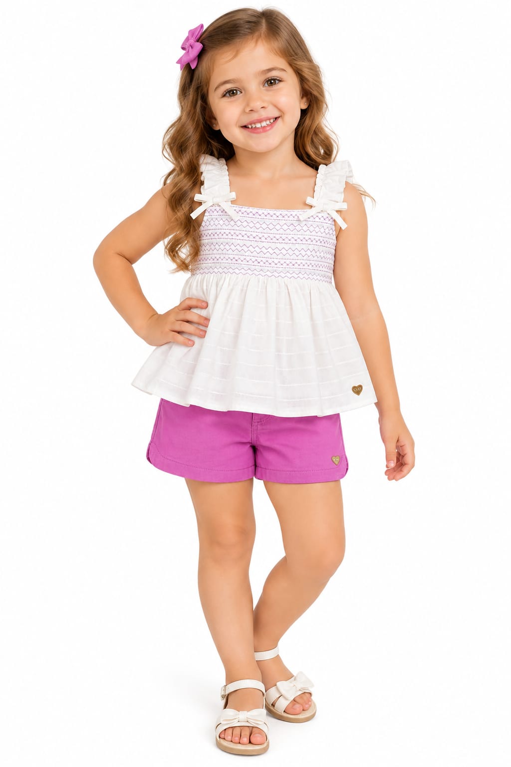 Conjunto Blusa e Short Linho - ANJOS BABY