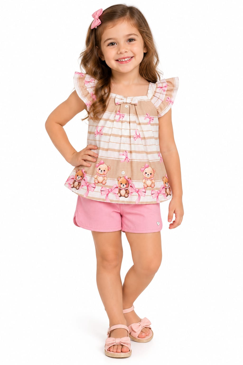 Conjunto Blusa e Short Linho - ANJOS BABY