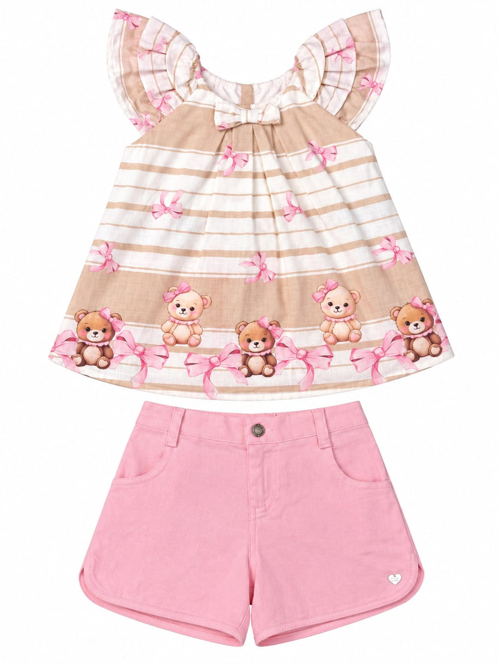 Conjunto Blusa e Short Linho - ANJOS BABY