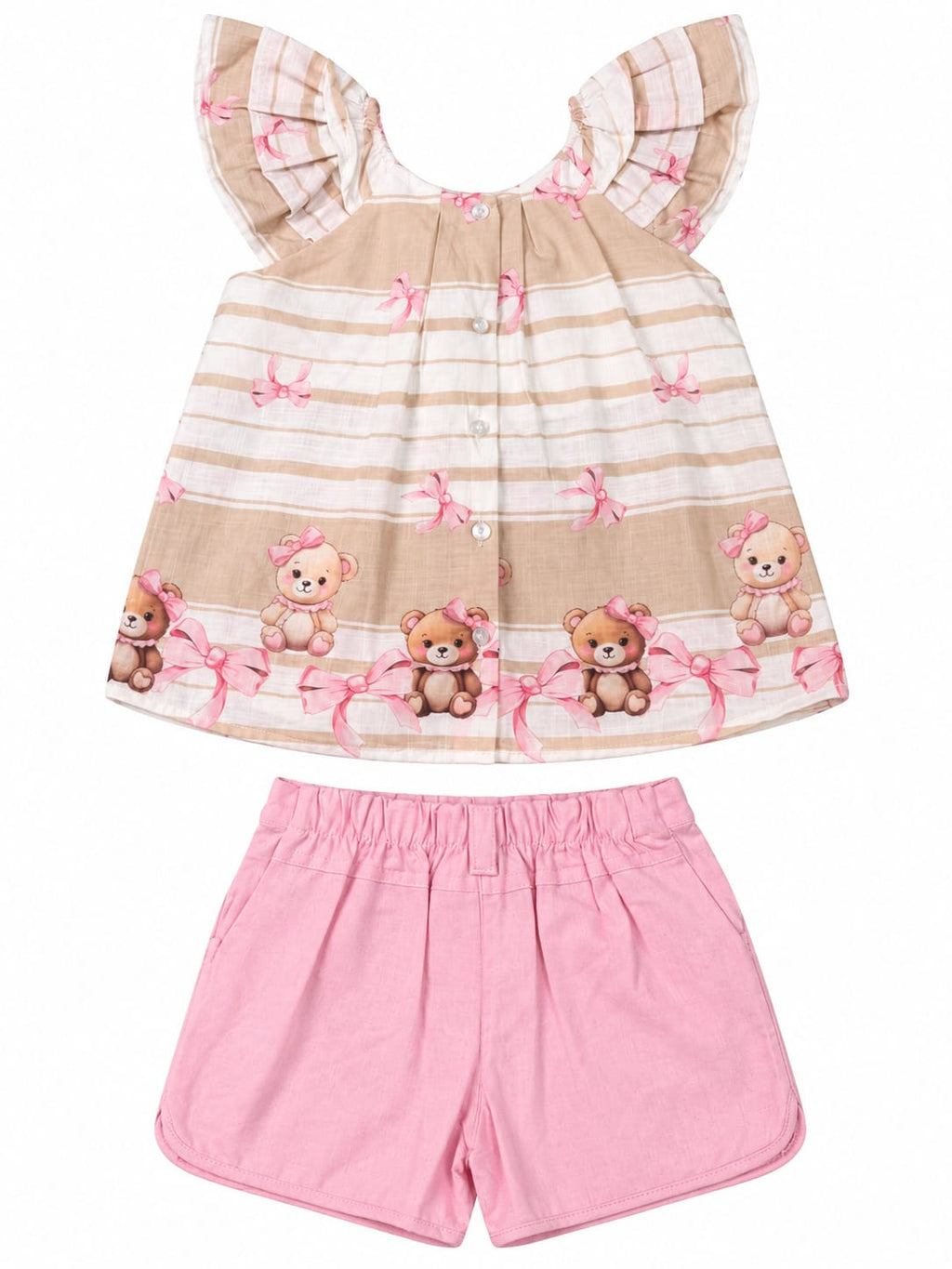Conjunto Blusa e Short Linho - ANJOS BABY