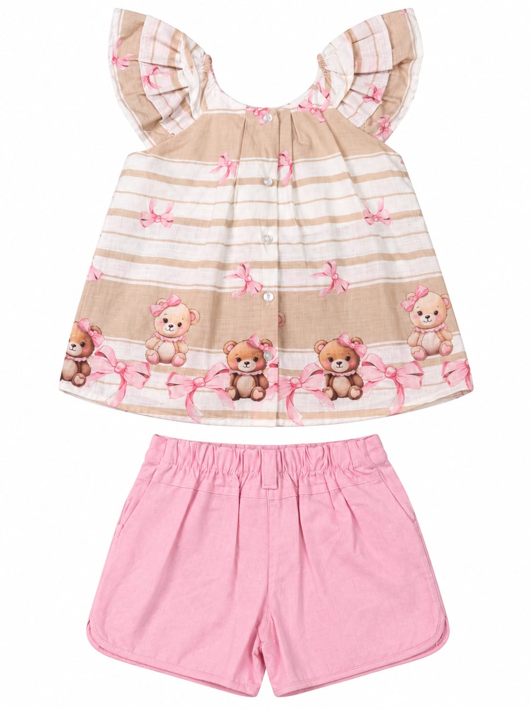 Conjunto Blusa e Short Linho - ANJOS BABY