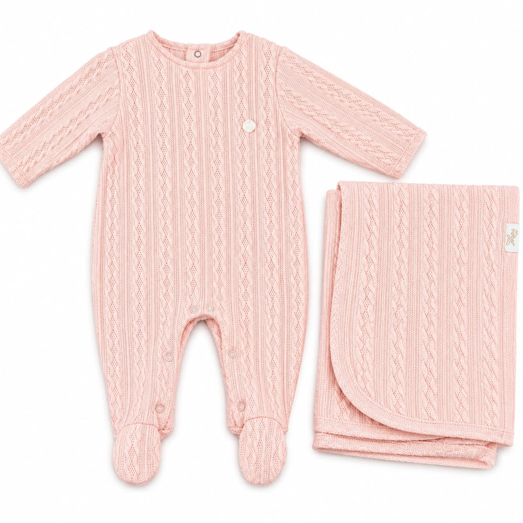 Kit Macacão Malha Tricot Tam P - ANJOS BABY