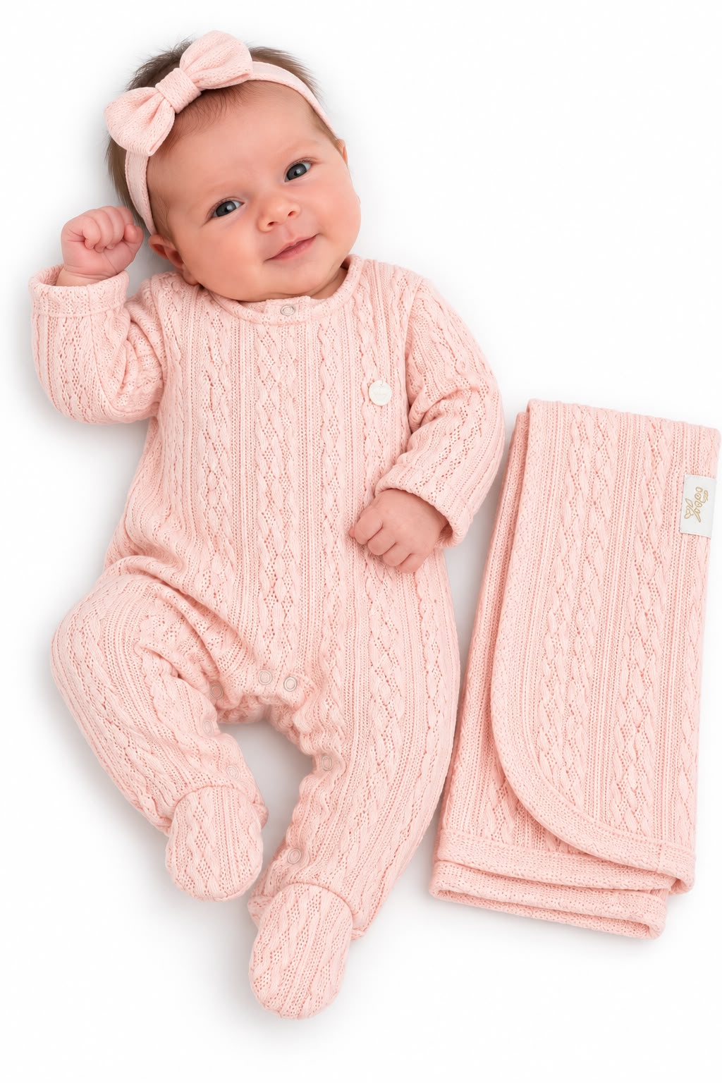 Kit Macacão Malha Tricot Tam P - ANJOS BABY