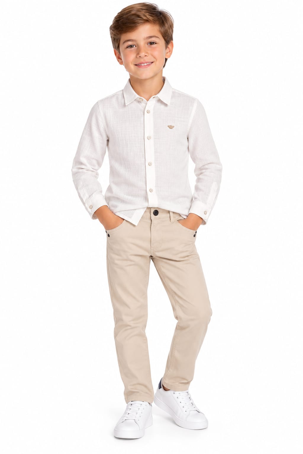 Camisa Linho  Manga Longa - ANJOS BABY