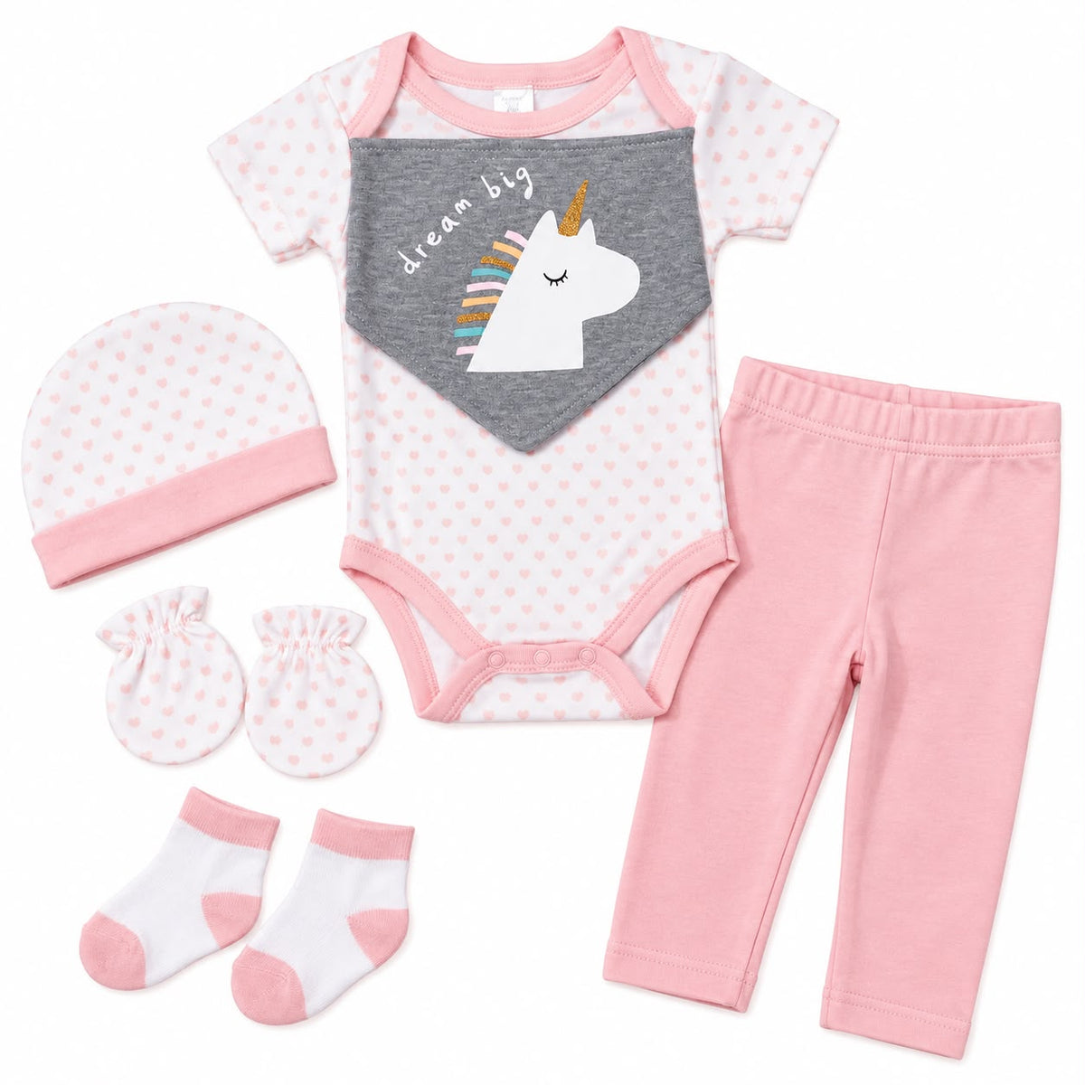 Kit 6 peças Body e Calça - BABY CHIC