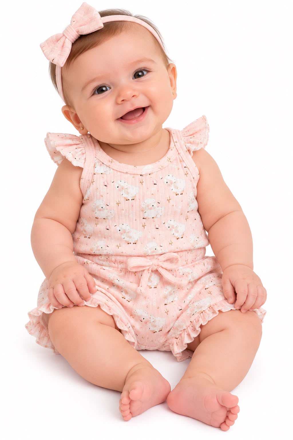 Conjunto Body e Short Ribana - ANJOS BABY