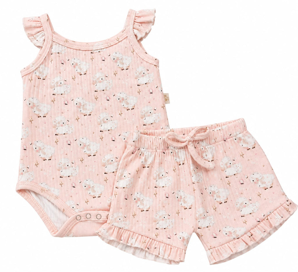 Conjunto Body e Short Ribana - ANJOS BABY