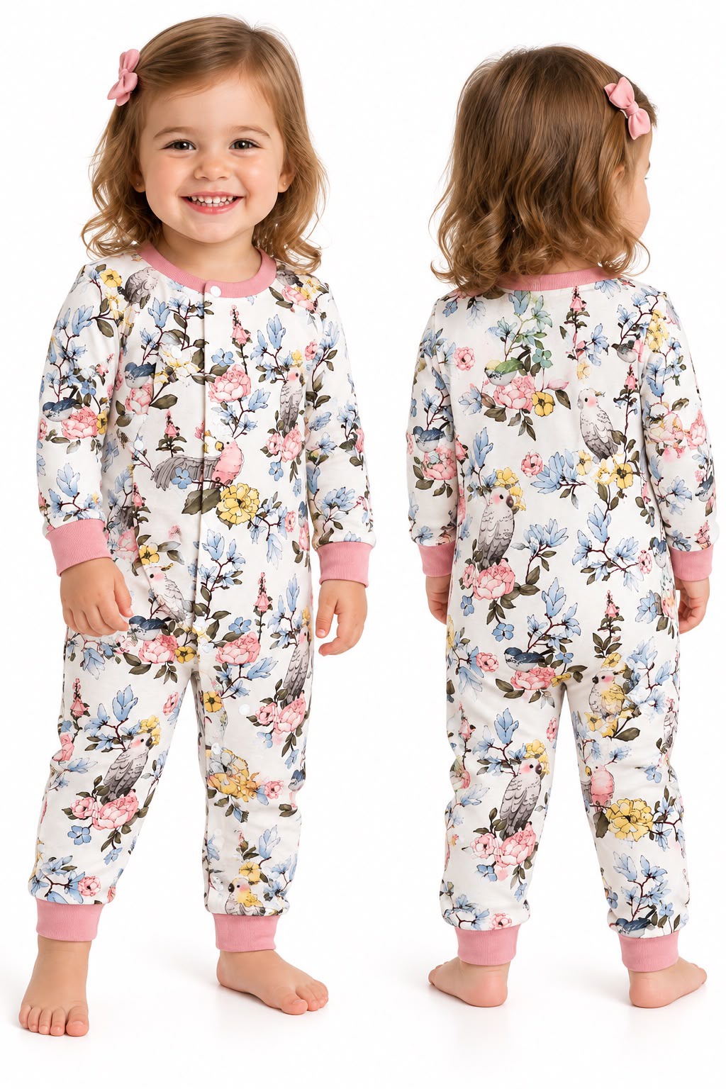 Macacão Longo Estampado - BABY CHIC
