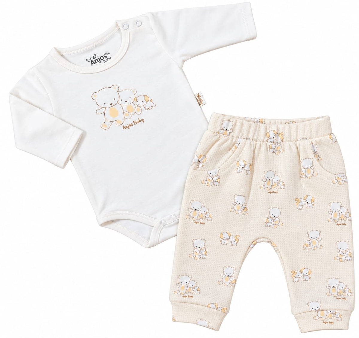 Conjunto Body Longo e Calça - ANJOS BABY