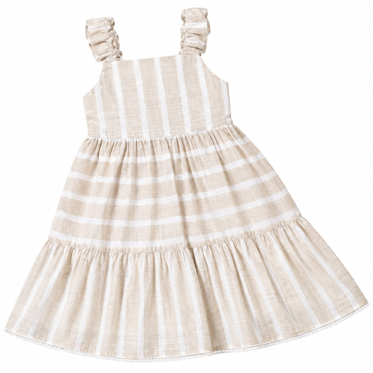 Vestido Linho Listras - ANJOS BABY