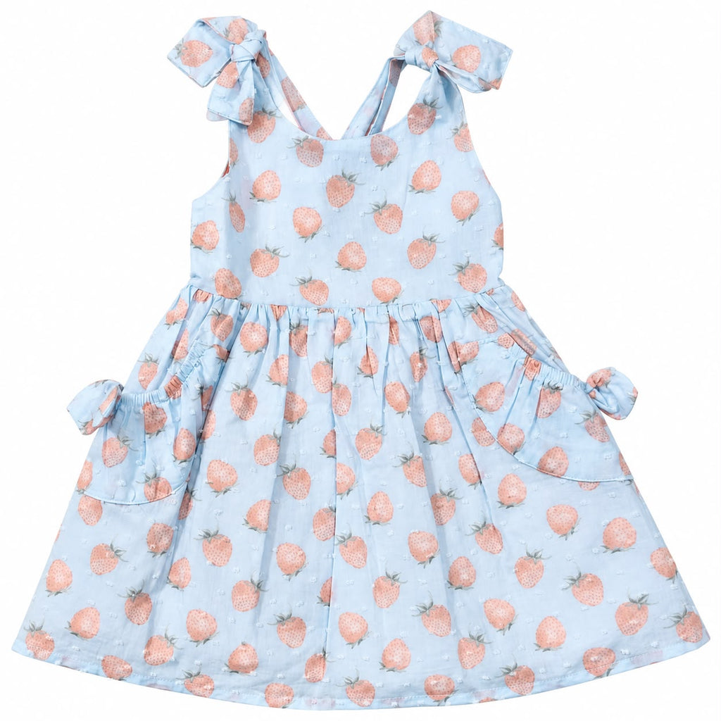 Vestido Voal Morango - ANJOS BABY
