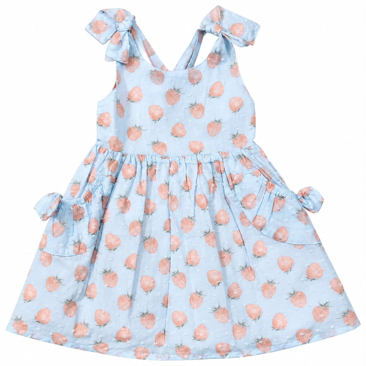 Vestido Voal Morango - ANJOS BABY