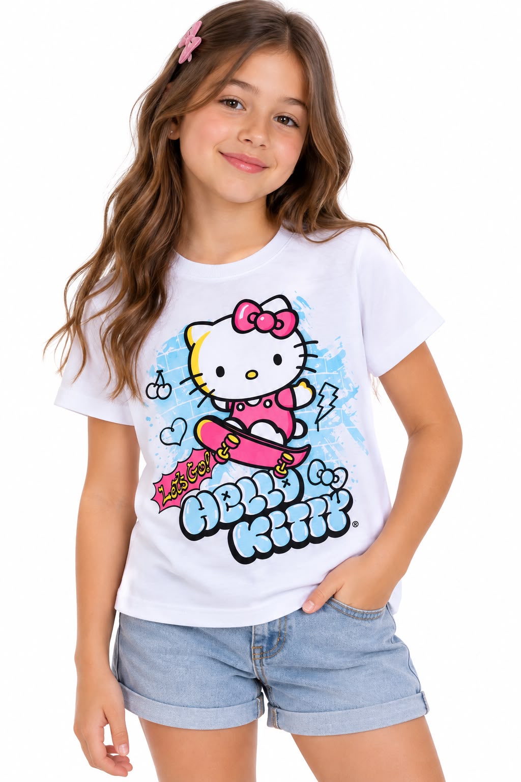 T-shirt Alongada Hello Kitty - AUTHORIA