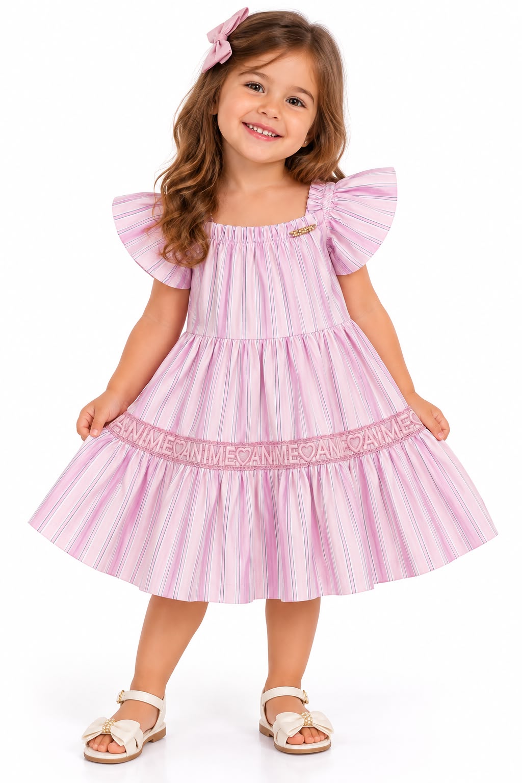 Vestido Tricoline Listrado - ANIMÊ