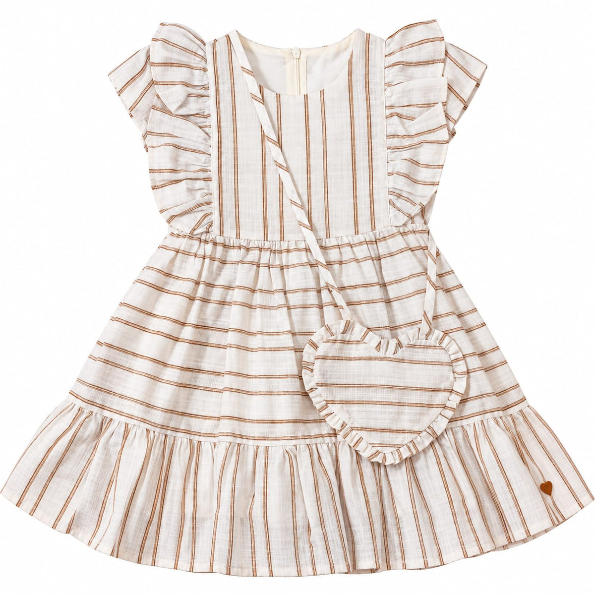 Vestido Linho Listrado - ANJOS BABY