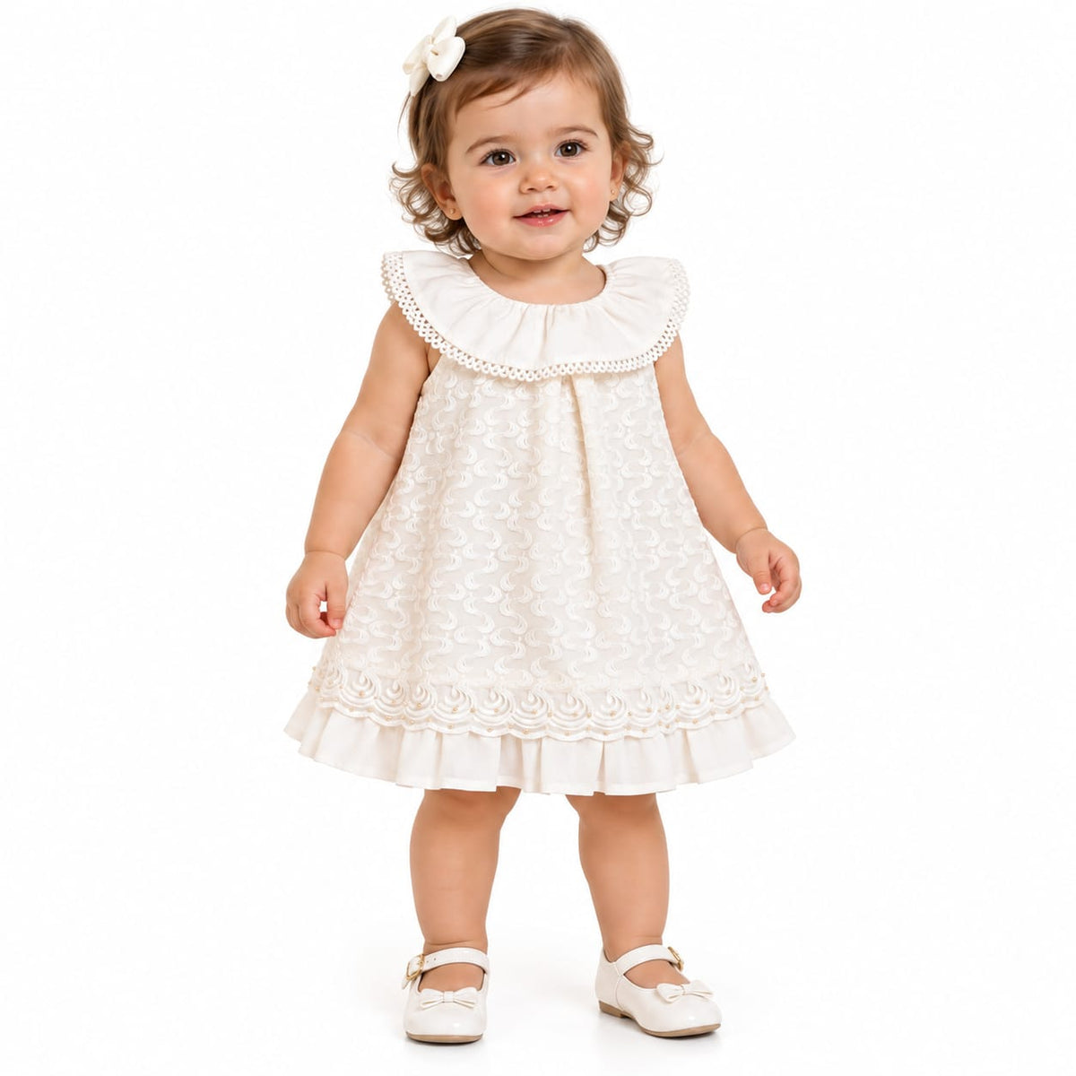 Vestido Renda Branco - ANJOS BABY