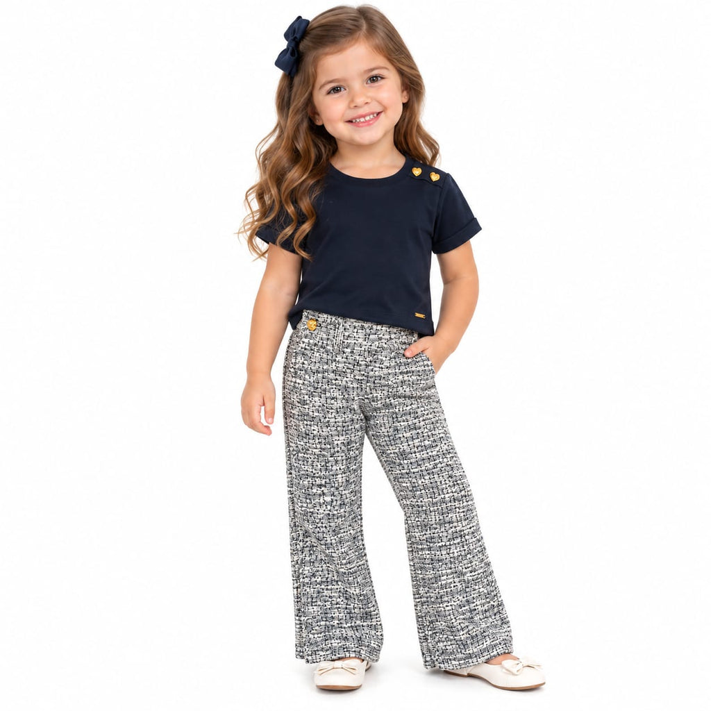 Conjunto Blusa Malha e Calça Tweed - ANIMÊ