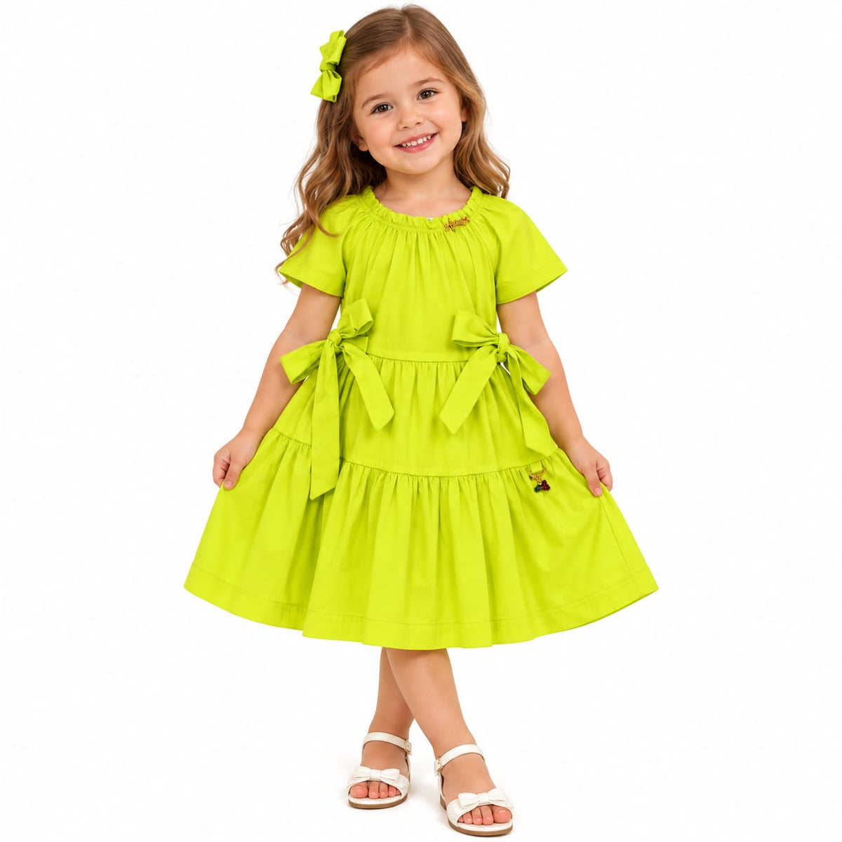 Vestido Malha e Tricoline com Laços - ANIMÊ