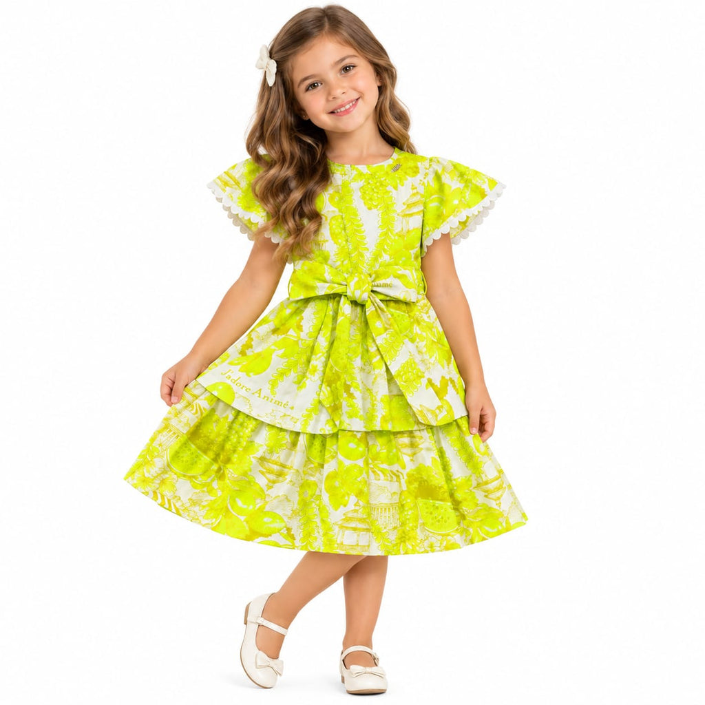 Vestido Tricoline Estampado - ANIMÊ