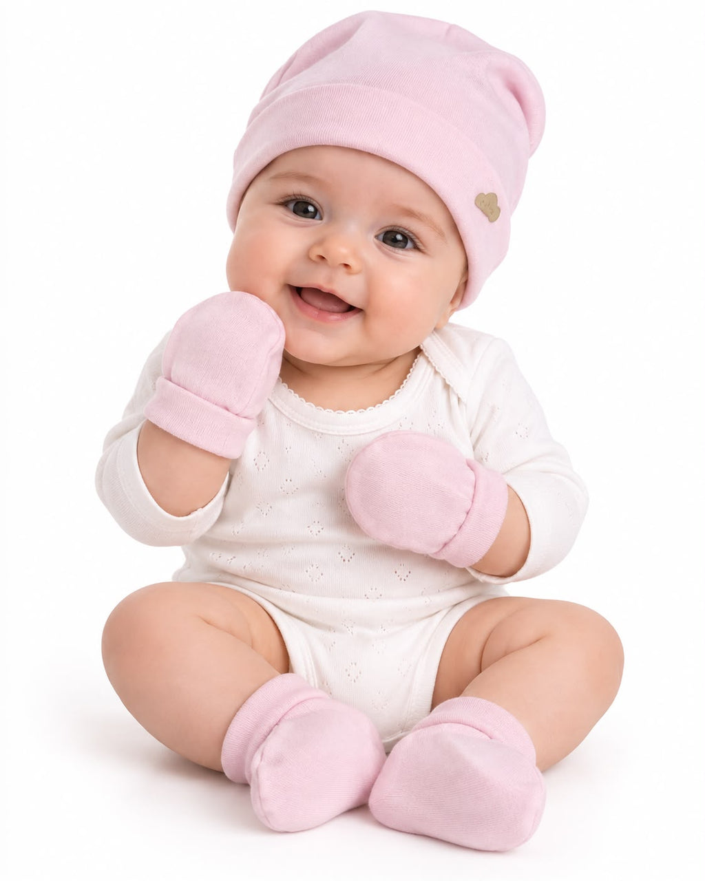 Kit Touca, Luva e Meia - ANJOS BABY