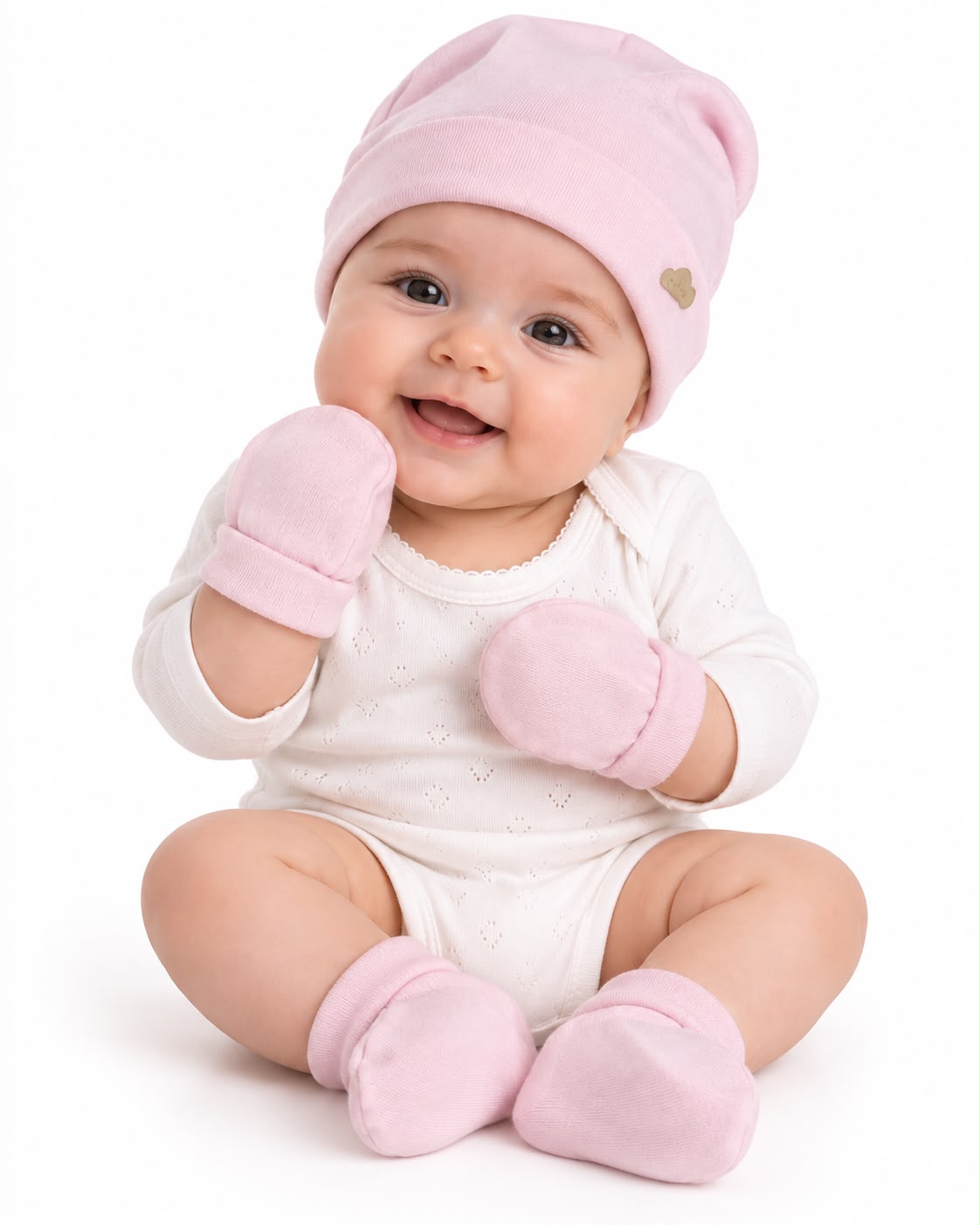 Kit Touca, Luva e Meia - ANJOS BABY