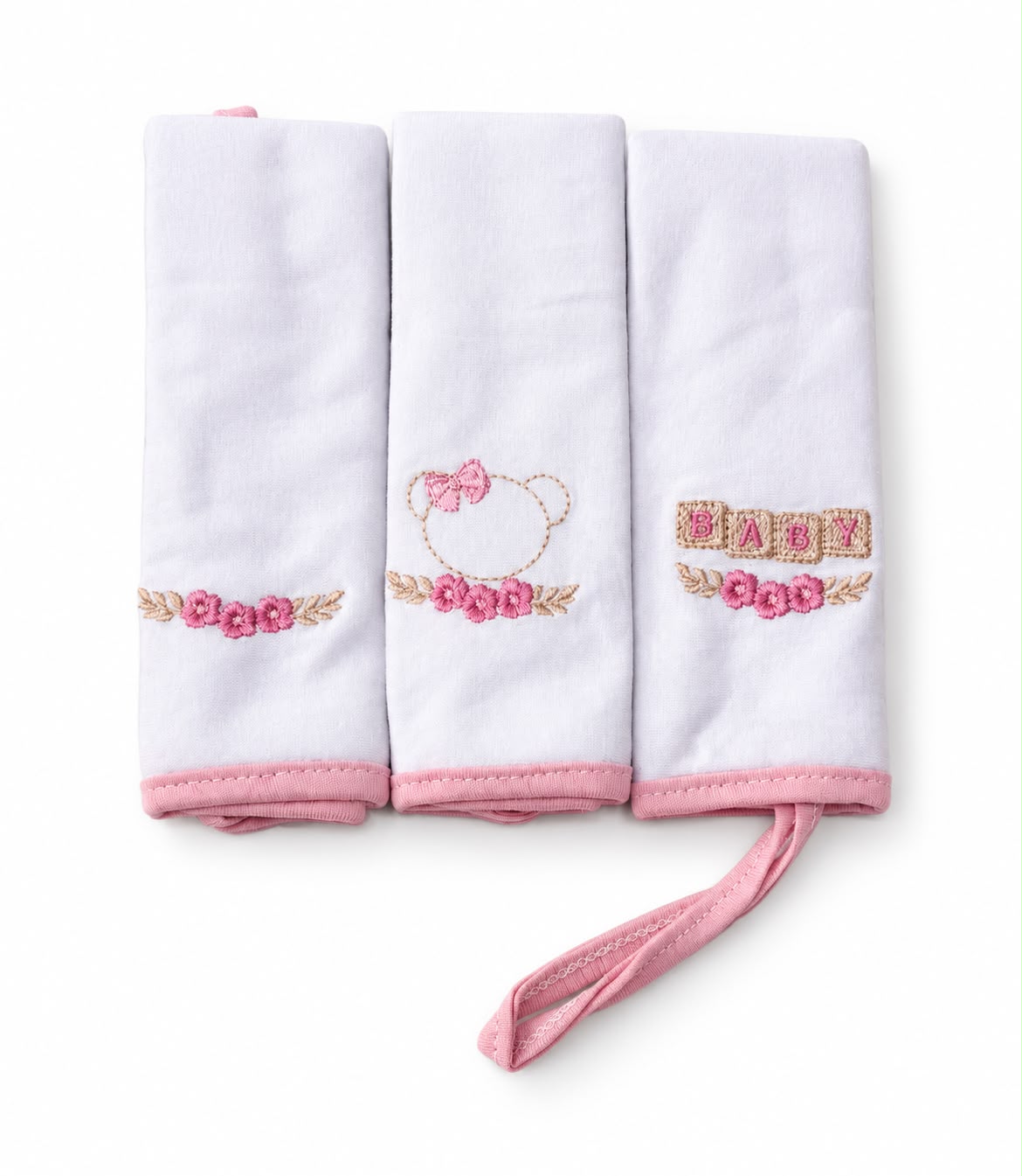 Kit 3 toalhas de boca - BABY CHIC