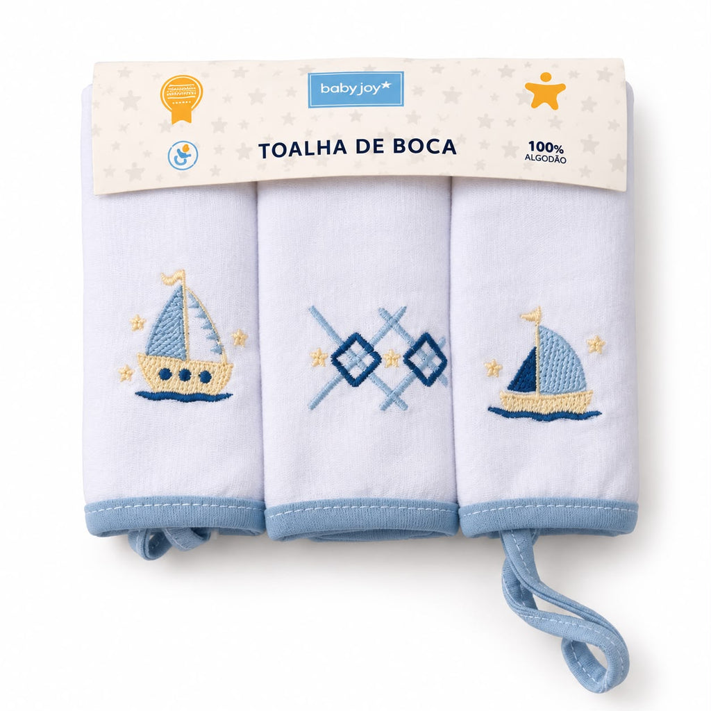 Kit 3 toalhas de boca - BABY CHIC